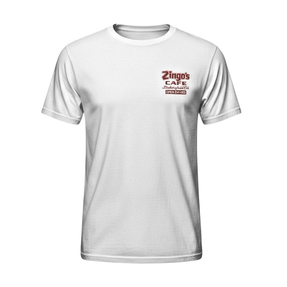 Zingo's Cafe Bakersfield CA Hot Rods White T Shirt 3XL